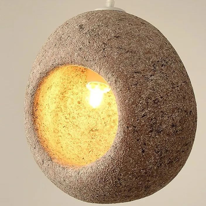 Wabi-sabi style chandelier retro bedside small pendant light-labpiecesign