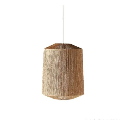 Wabi-sabi Japanese style hemp rope woven pendant light-labpiecesign
