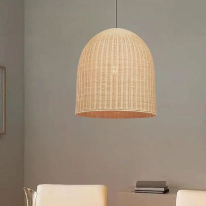Wabi-sabi style living room chandelier rattan hand-woven pendant light-labpiecesign