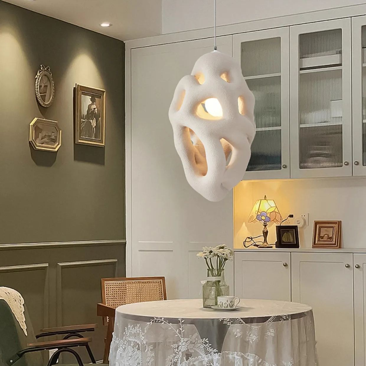 Japanese style wabi-sabi restaurant resin pendant light-labpiecesign