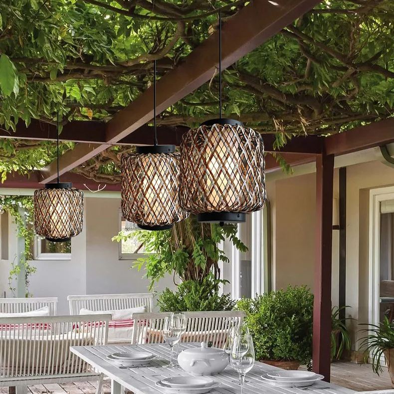 Black and white lantern modern pendant light-labpiecesign