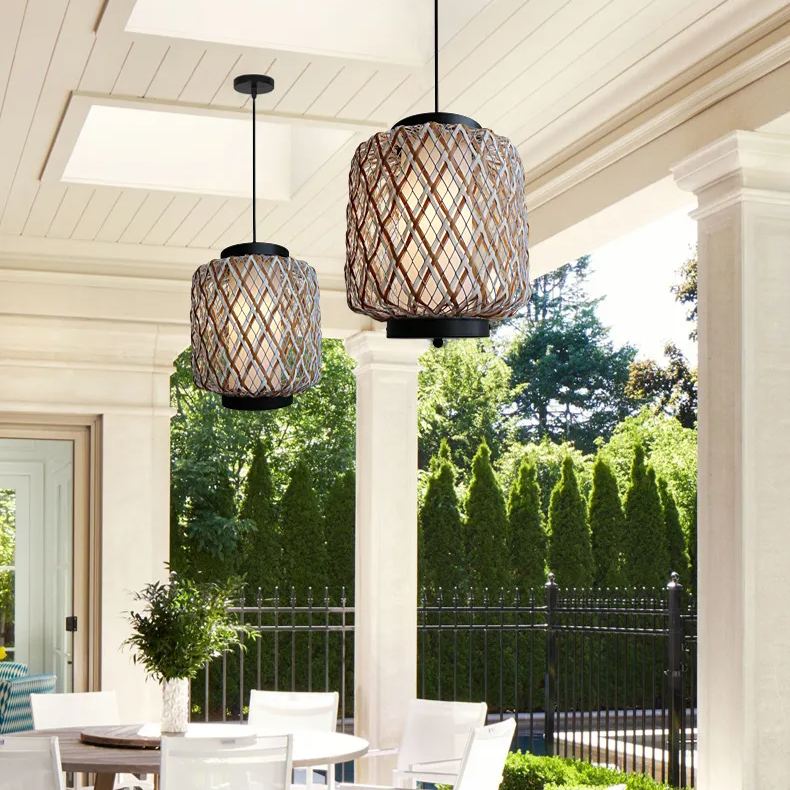 Black and white lantern modern pendant light-labpiecesign