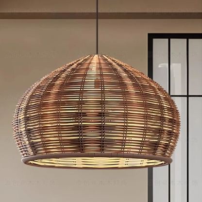 Vintage Southeast Asian Handmade Rattan pendant light-labpiecesign