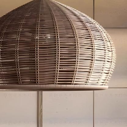 Vintage Southeast Asian Handmade Rattan pendant light-labpiecesign