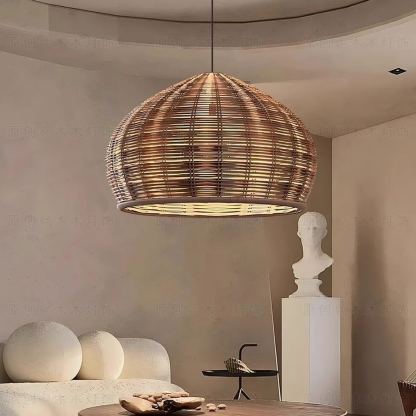 Vintage Southeast Asian Handmade Rattan pendant light-labpiecesign