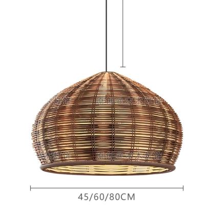Vintage Southeast Asian Handmade Rattan pendant light-labpiecesign
