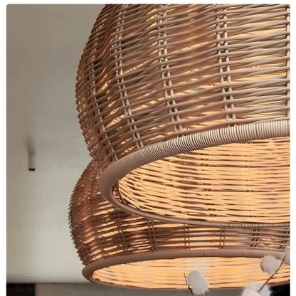 Vintage Southeast Asian Handmade Rattan pendant light-labpiecesign