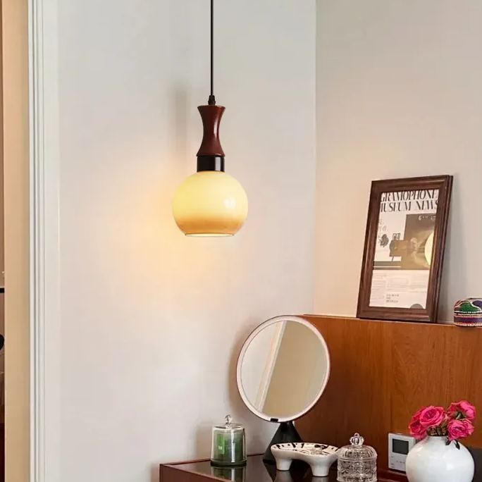 Medieval style restaurant entrance glass pendant light-labpiecesign