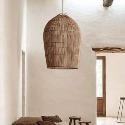 Boho Style Ceiling Pendant Light Wicker Rattan Pendant Lamp Shades-labpiecesign