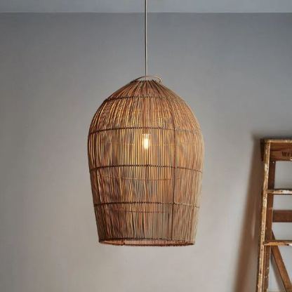 Boho Style Ceiling Pendant Light Wicker Rattan Pendant Lamp Shades-labpiecesign
