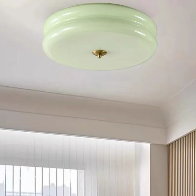 Mid century flush mount light