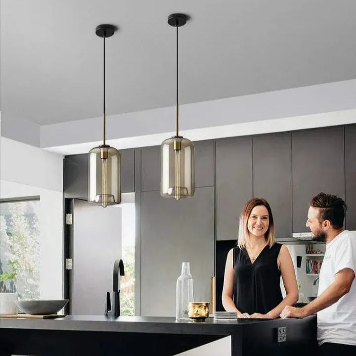 Millow Glass Shade Brass Fitting Pendant Light