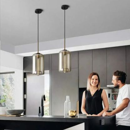 Millow Glass Shade Brass Fitting Pendant Light