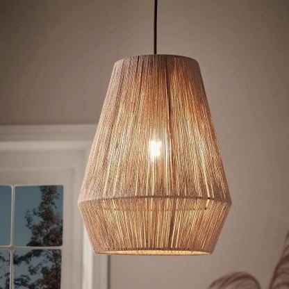 Wabi-sabi Japanese style hemp rope woven pendant light
