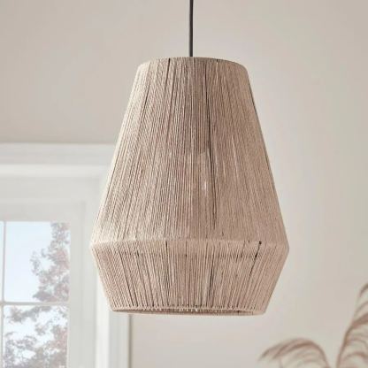 Wabi-sabi Japanese style hemp rope woven pendant light