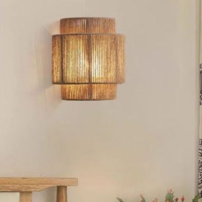 Japanese-style wall lamp Wabi-sabi style retro hemp rope wall lamp