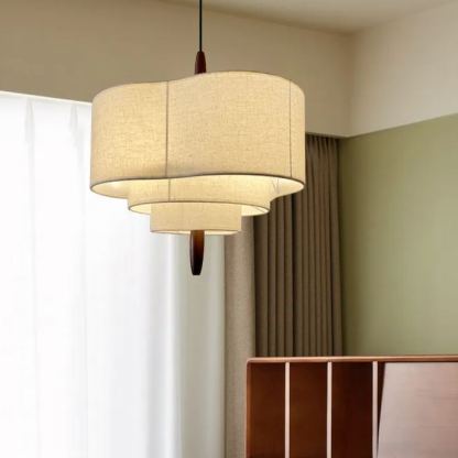 French medieval style fabric chandelier