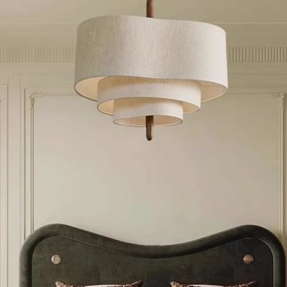French medieval style fabric chandelier