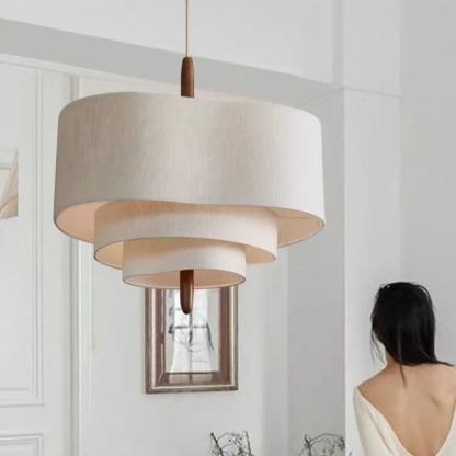 French medieval style fabric chandelier