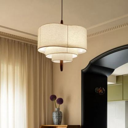 French medieval style fabric chandelier