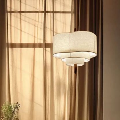 French medieval style fabric chandelier