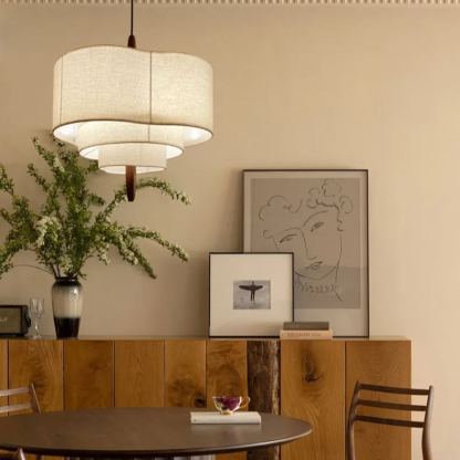 French medieval style fabric chandelier