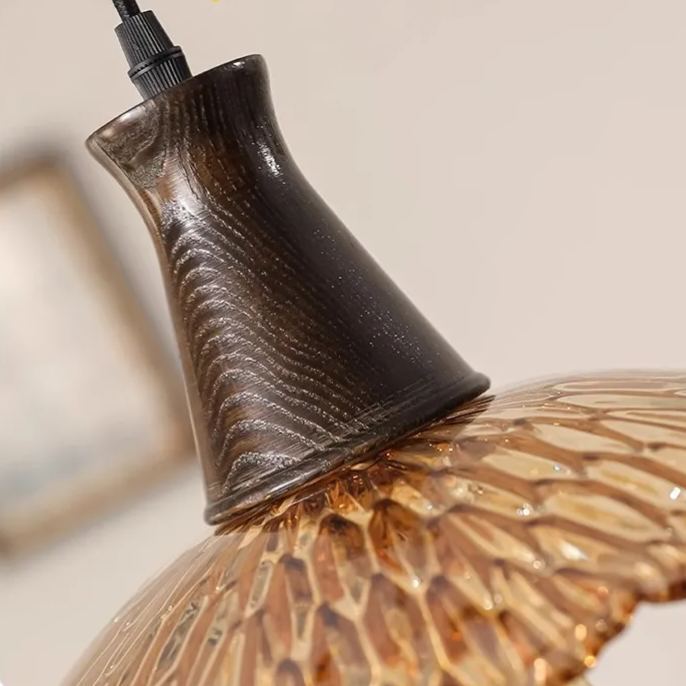 [Copy]Japanese designer medieval style dining table lamp three-head lotus glass lamp