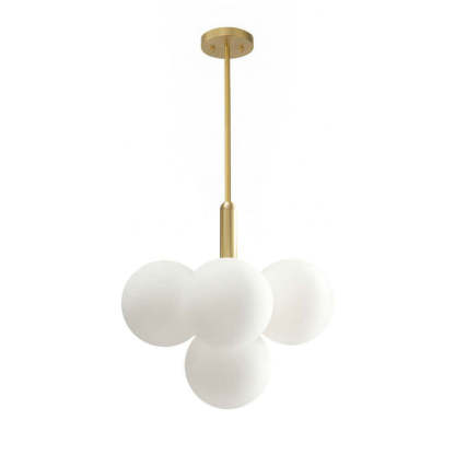 Milky Glass Cluster Ribbed Glass Bubble Chandelier-labpiecesign