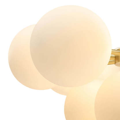 Milky Glass Cluster Ribbed Glass Bubble Chandelier-labpiecesign