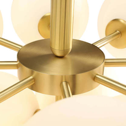 Milky Glass Cluster Ribbed Glass Bubble Chandelier-labpiecesign