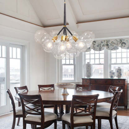 Modern cluster glass bubble chandelier-labpiecesign