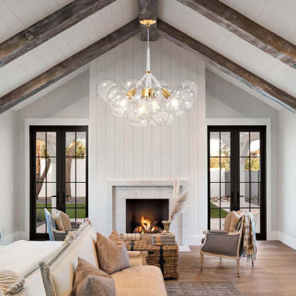 Modern cluster glass bubble chandelier-labpiecesign