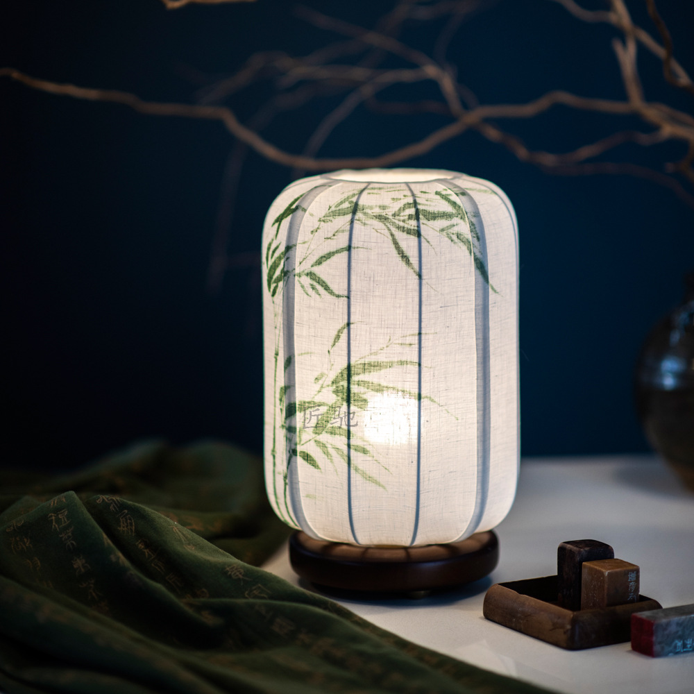 New Chinese style hand painting art table lamp