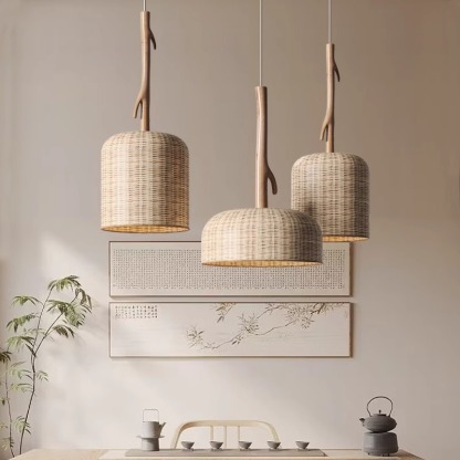 Retro wabi-sabi style art pendant light-labpiecesign