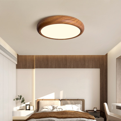 Wood Grain Round Ceiling Lamp-labpiecesign