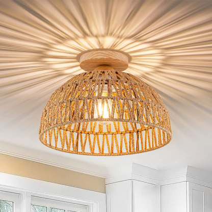 Wooden hemp rope ceiling ceiling light corridor country aisle light-labpiecesign