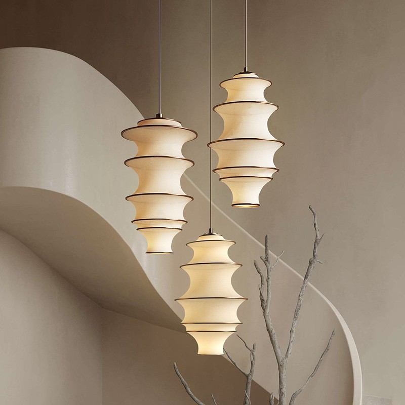Japanese Design Wabi-sabi Fabric Pendant Lights -labpiecesign