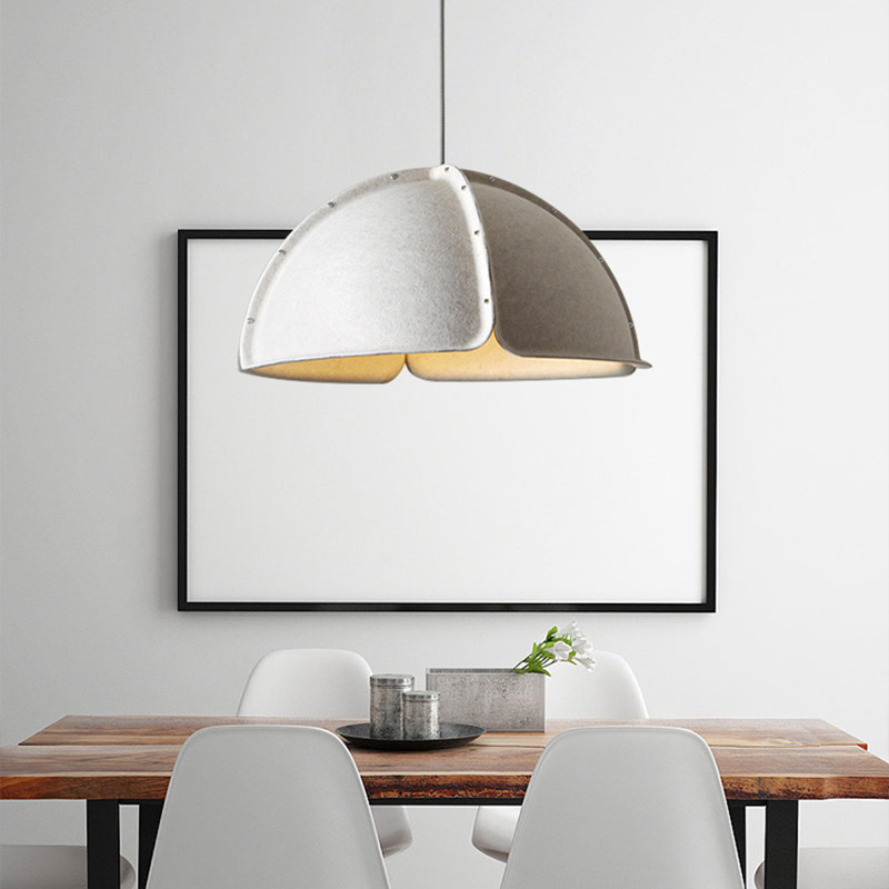 Creative felt semicircle bedroom pendant light-labpiecesign