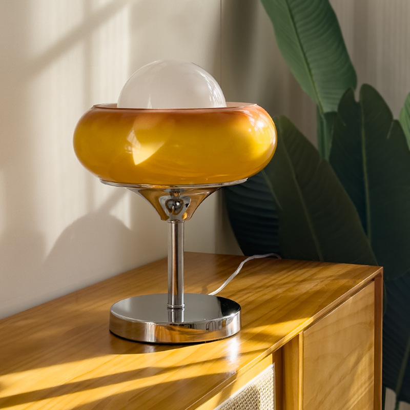 Nordic Modern Bauhaus Bedside Lamp Vintage Egg Tart Table Lamp-labpiecesign