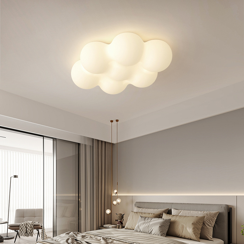 Nordic Minimalist Cream Style LED Cloud Moon Restaurant Light-labpiecesign