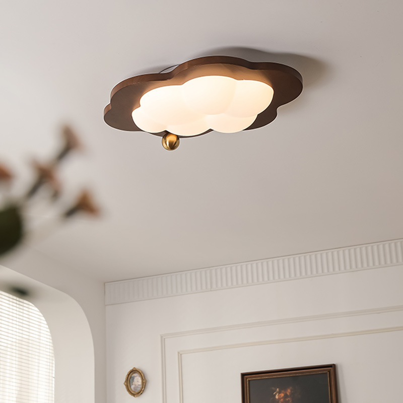 New Chinese style walnut eye protection ceiling lamp-labpiecesign