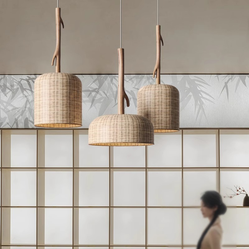 Retro wabi-sabi style art pendant light