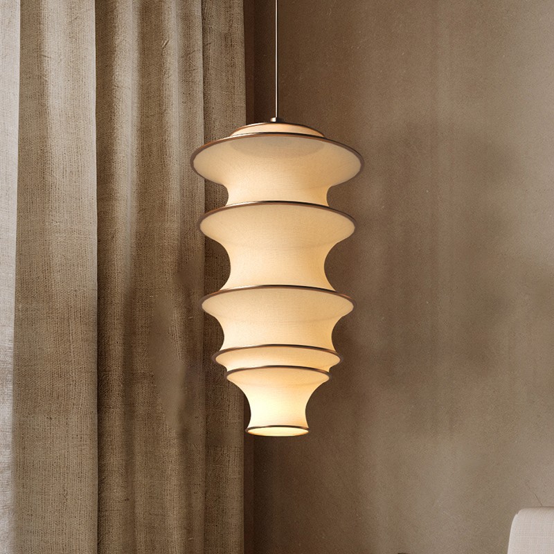 Nordic silk bamboo chandelier