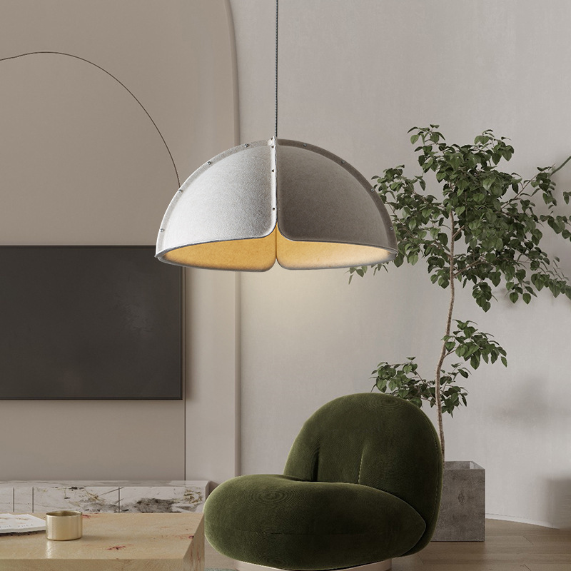 Creative felt semicircle bedroom pendant light