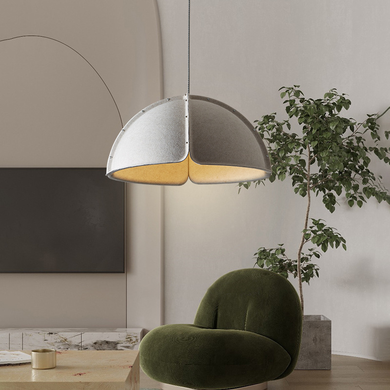 Creative felt semicircle bedroom pendant light-labpiecesign