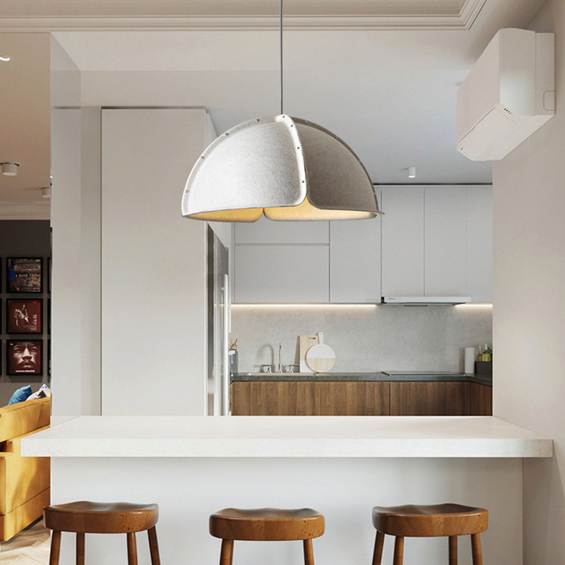 Creative felt semicircle bedroom pendant light-labpiecesign
