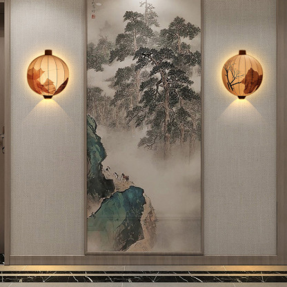 Japanese restaurant entrance aisle wall lamp-labpiecesign