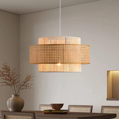 Japanese wabi-sabi style hemp rope pendant light-labpiecesign