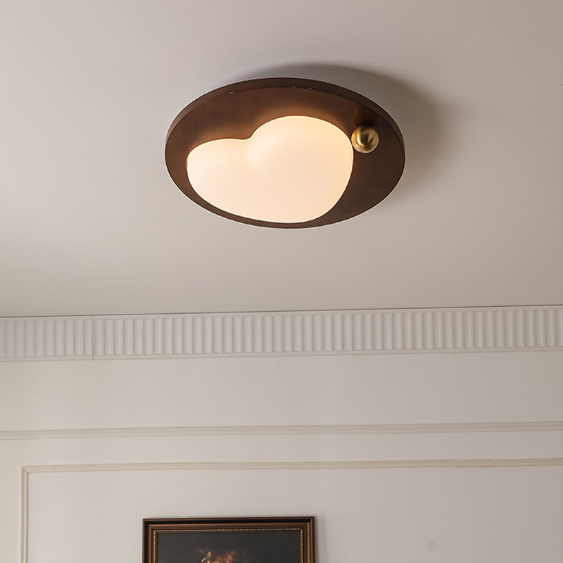 New Chinese style walnut eye protection ceiling lamp-labpiecesign
