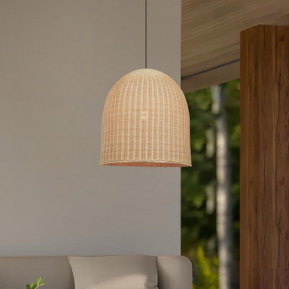 Wabi-sabi style living room chandelier rattan hand-woven pendant light-labpiecesign